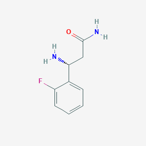 (3R)-3-Amino-3-(2-fluorophenyl)propanamide