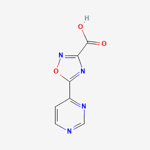 molecular formula C7H4N4O3 B13327837 5-(Pyrimidin-4-yl)-1,2,4-oxadiazole-3-carboxylic acid 