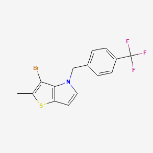 3-Bromo-2-methyl-4-(4-(trifluoromethyl)benzyl)-4H-thieno[3,2-b]pyrrole