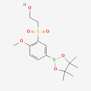 2-((2-Methoxy-5-(4,4,5,5-tetramethyl-1,3,2-dioxaborolan-2-yl)phenyl)sulfonyl)ethan-1-ol