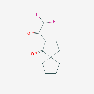 molecular formula C11H14F2O2 B13327872 2-(2,2-Difluoroacetyl)spiro[4.4]nonan-1-one 