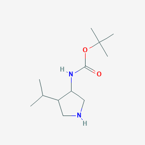 molecular formula C12H24N2O2 B13327883 Tert-butyl (4-isopropylpyrrolidin-3-yl)carbamate 