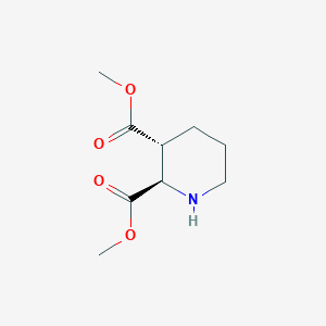 molecular formula C9H15NO4 B13327886 Dimethyl (2R,3R)-piperidine-2,3-dicarboxylate 