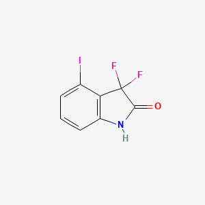 molecular formula C8H4F2INO B13327901 3,3-Difluoro-4-iodoindolin-2-one 