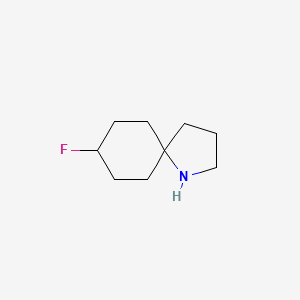 molecular formula C9H16FN B13327933 8-Fluoro-1-azaspiro[4.5]decane 