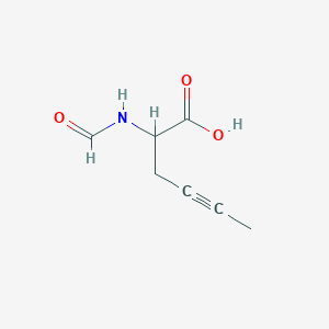 molecular formula C7H9NO3 B13327938 2-Formamidohex-4-ynoic acid 