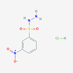 molecular formula C6H8ClN3O4S B13327946 3-Nitrobenzenesulfonohydrazide hydrochloride 