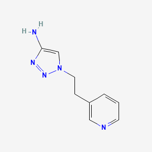 molecular formula C9H11N5 B13327964 1-[2-(Pyridin-3-YL)ethyl]-1H-1,2,3-triazol-4-amine 