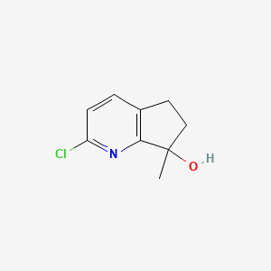 2-Chloro-7-methyl-6,7-dihydro-5H-cyclopenta[b]pyridin-7-ol