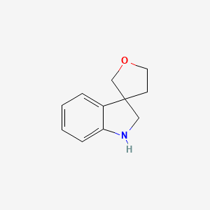 molecular formula C11H13NO B13327997 1,2-Dihydrospiro[indole-3,3'-oxolane] 