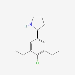 (S)-2-(4-Chloro-3,5-diethylphenyl)pyrrolidine