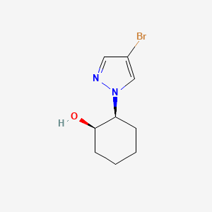 molecular formula C9H13BrN2O B13328009 (1R,2S)-2-(4-Bromo-1H-pyrazol-1-yl)cyclohexan-1-ol 