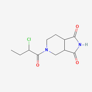 molecular formula C11H15ClN2O3 B13328028 5-(2-chlorobutanoyl)hexahydro-1H-pyrrolo[3,4-c]pyridine-1,3(2H)-dione 