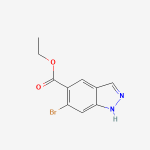 molecular formula C10H9BrN2O2 B13328071 Ethyl 6-bromo-1H-indazole-5-carboxylate 