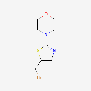 molecular formula C8H13BrN2OS B13328138 4-(5-(Bromomethyl)-4,5-dihydrothiazol-2-yl)morpholine 