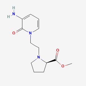 molecular formula C13H19N3O3 B13328141 Methyl (2-(3-amino-2-oxopyridin-1(2H)-yl)ethyl)-D-prolinate 