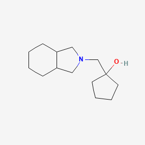 molecular formula C14H25NO B13328182 1-((Octahydro-2H-isoindol-2-yl)methyl)cyclopentan-1-ol 