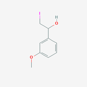 molecular formula C9H11IO2 B13328188 2-Iodo-1-(3-methoxyphenyl)ethan-1-ol 