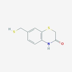 molecular formula C9H9NOS2 B13328192 7-(Mercaptomethyl)-2H-benzo[b][1,4]thiazin-3(4H)-one 