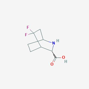 molecular formula C8H11F2NO2 B13328225 (3S)-5,5-Difluoro-2-azabicyclo[2.2.2]octane-3-carboxylic acid 