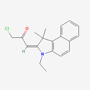 1-chloro-3-[(2E)-3-ethyl-1,1-dimethyl-1H,2H,3H-benzo[e]indol-2-ylidene]propan-2-one