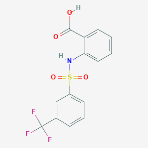 molecular formula C14H10F3NO4S B1332828 2-(([3-(三氟甲基)苯基]磺酰基)氨基)苯甲酸 CAS No. 306955-85-1
