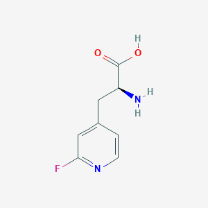 molecular formula C8H9FN2O2 B13328300 (2s)-2-Amino-3-(2-fluoropyridin-4-yl)propanoic acid 