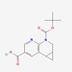 3-(tert-Butoxycarbonyl)-1a,2,3,7b-tetrahydro-1H-cyclopropa[c][1,8]naphthyridine-6-carboxylic acid