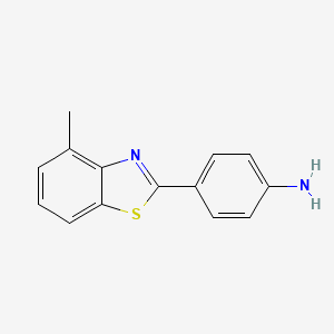 molecular formula C14H12N2S B13328305 4-(4-Methylbenzo[d]thiazol-2-yl)aniline 