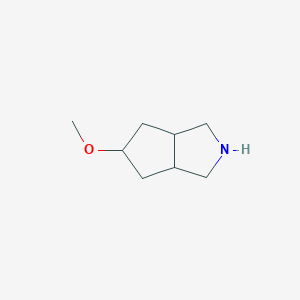 molecular formula C8H15NO B13328306 5-Methoxyoctahydrocyclopenta[c]pyrrole 