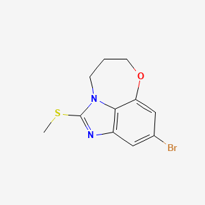 6-Bromo-2-(methylsulfanyl)-9-oxa-1,3-diazatricyclo[6.4.1.0,13]trideca-2,4(13),5,7-tetraene