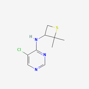 molecular formula C9H12ClN3S B13328327 5-Chloro-N-(2,2-dimethylthietan-3-yl)pyrimidin-4-amine 