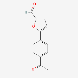 molecular formula C13H10O3 B1332833 5-(4-Acetylphenyl)furan-2-carbaldehyde CAS No. 57268-39-0