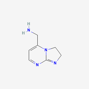 molecular formula C7H10N4 B13328338 {2H,3H-imidazo[1,2-a]pyrimidin-5-yl}methanamine 