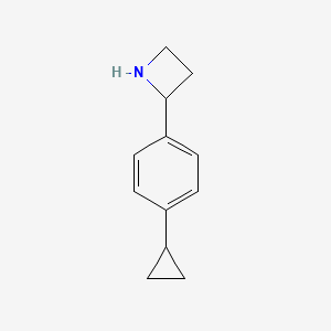 molecular formula C12H15N B13328350 2-(4-Cyclopropylphenyl)azetidine 