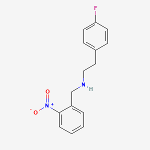 molecular formula C15H15FN2O2 B1332837 2-(4-fluorophenyl)-N-(2-nitrobenzyl)ethanamine CAS No. 355816-87-4