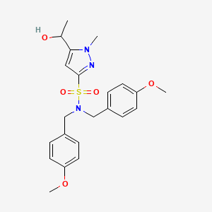 5-(1-Hydroxyethyl)-N,N-bis(4-methoxybenzyl)-1-methyl-1H-pyrazole-3-sulfonamide