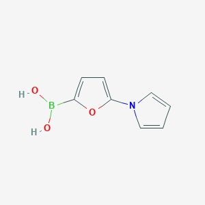 molecular formula C8H8BNO3 B13328382 (5-(1H-Pyrrol-1-yl)furan-2-yl)boronic acid 