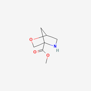 molecular formula C7H11NO3 B13328411 Methyl 2-oxa-5-azabicyclo[2.2.1]heptane-4-carboxylate 