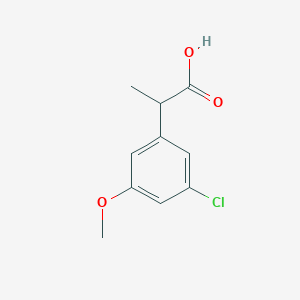 molecular formula C10H11ClO3 B13328417 2-(3-Chloro-5-methoxyphenyl)propanoic acid 