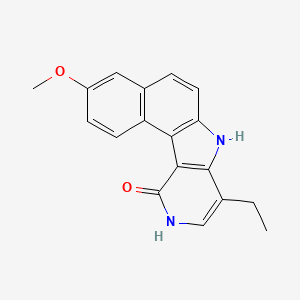 molecular formula C18H16N2O2 B13328425 8-Ethyl-3-methoxy-7,10-dihydro-11H-benzo[e]pyrido[4,3-b]indol-11-one 