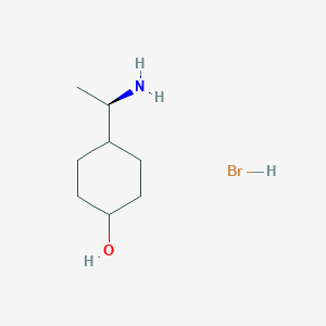 molecular formula C8H18BrNO B13328432 (R)-4-(1-Aminoethyl)cyclohexan-1-ol hydrobromide 