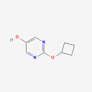 molecular formula C8H10N2O2 B13328453 2-Cyclobutoxypyrimidin-5-OL 