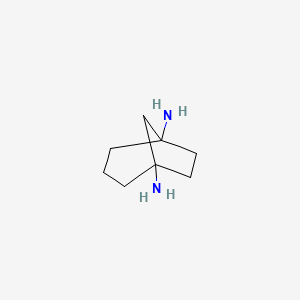 molecular formula C8H16N2 B13328467 Bicyclo[3.2.1]octane-1,5-diamine 