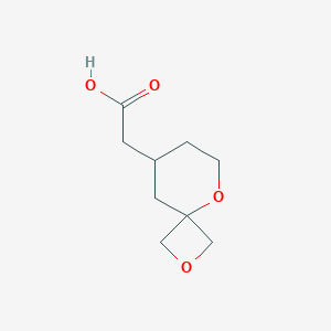 molecular formula C9H14O4 B13328471 2-(2,5-Dioxaspiro[3.5]nonan-8-yl)acetic acid 