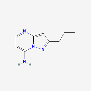 molecular formula C9H12N4 B13328473 2-Propylpyrazolo[1,5-a]pyrimidin-7-amine 