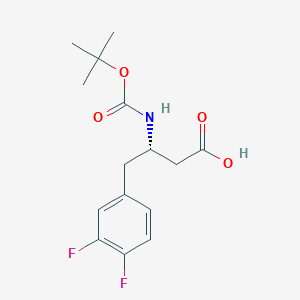 molecular formula C15H19F2NO4 B1332848 Boc-(S)-3-氨基-4-(3,4-二氟苯基)-丁酸 CAS No. 270063-54-2