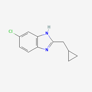 molecular formula C11H11ClN2 B13328484 6-Chloro-2-(cyclopropylmethyl)-1H-benzo[d]imidazole 