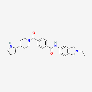 N-(2-Ethylisoindolin-5-yl)-4-(4-(pyrrolidin-2-yl)piperidine-1-carbonyl)benzamide