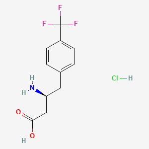 molecular formula C11H13ClF3NO2 B1332851 (S)-3-Amino-4-(4-(trifluoromethyl)phenyl)butanoic acid hydrochloride CAS No. 270065-79-7